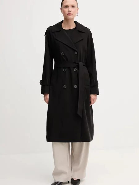 Dkny palton de tranzitie cu doua randuri de negru