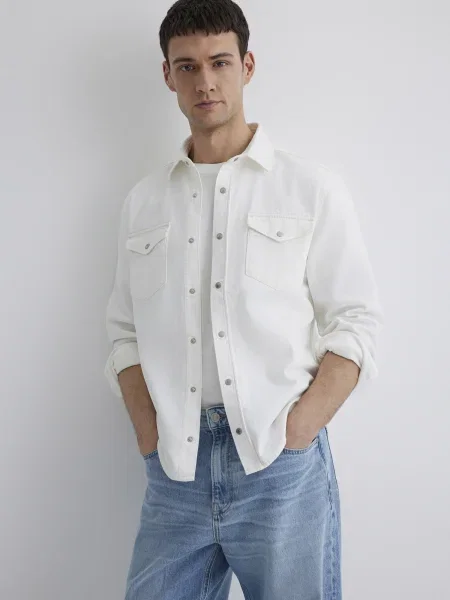 Mavi Cămașă denim alb