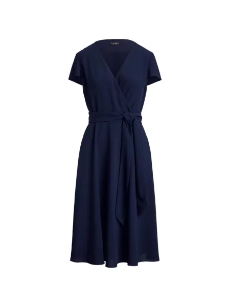 Cu centură rochie midi Lauren Ralph Lauren albastru