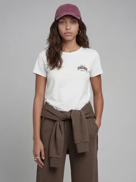 JJ Rebel Tricou JREBWDENISE brocart / maro deschis / negru alb
