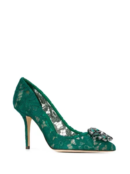 Nėriniuotos bateliai Dolce & Gabbana žalia