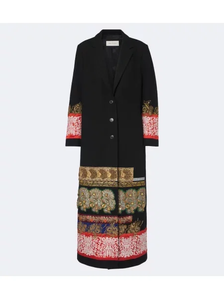 Palton Dries Van Noten de lână negru