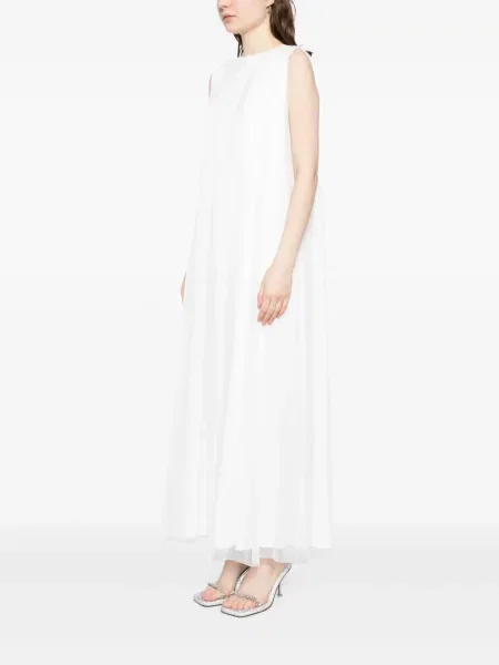 Rochie Shatha Essa cu crăpătură de costum alb