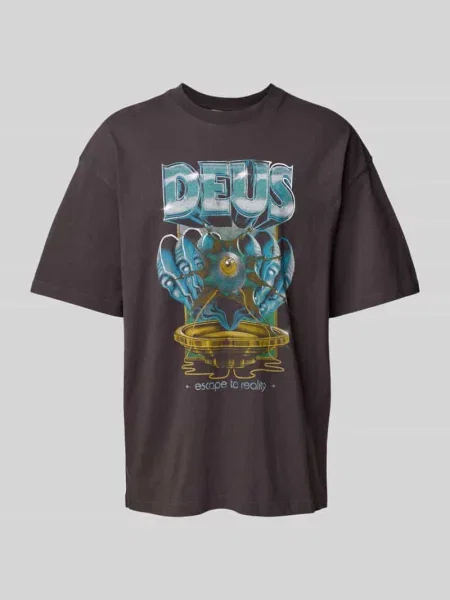 T-shirt z nadrukiem z logo Deus Ex Machina