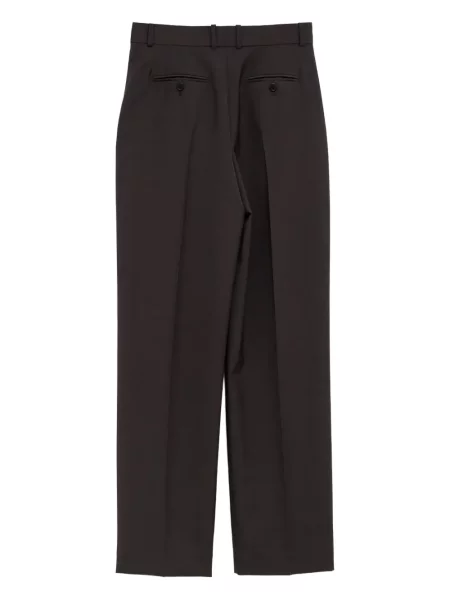 Pantaloni The Row plisate maro