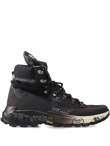 Sneakerși Premiata cu șireturi din dantelă negru