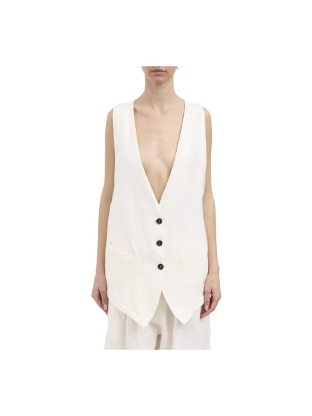 Lniana kamizelka Andrea Ya'aqov biała