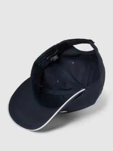 Czapka z daszkiem Emporio Armani z logo niebieska