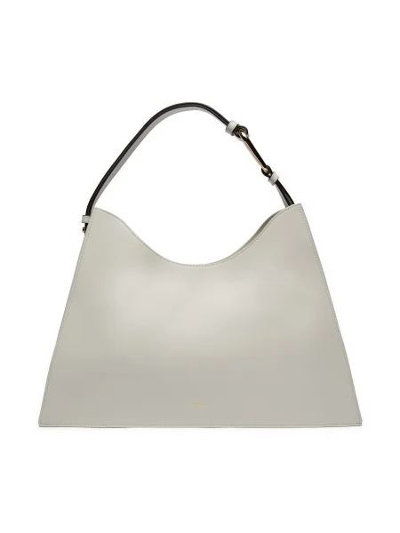 Кожена чанта Furla сиво