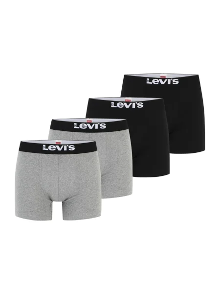 LEVI'S Boksarice siva / črna bela