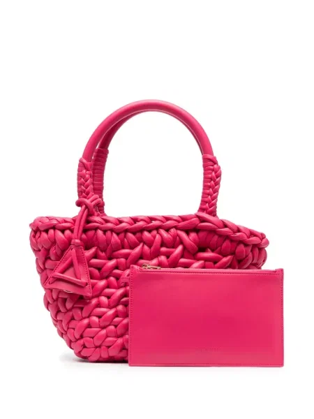 Geanta de piele Alanui din piele roz