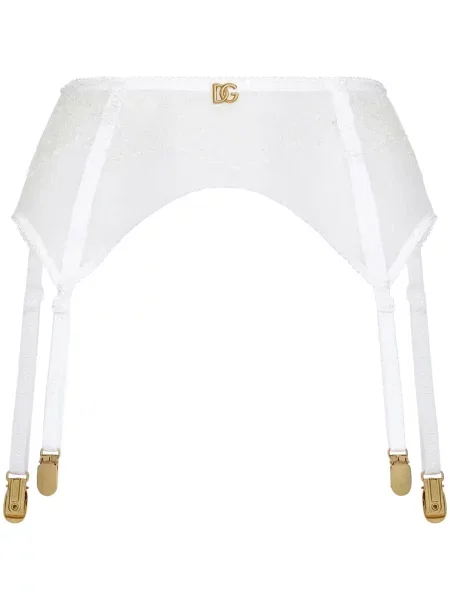 Remen Dolce & Gabbana s cvjetnim printom s čipkom bijela