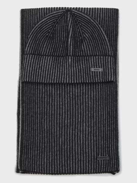 Шапка Boss серая