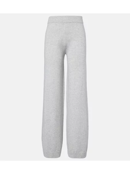 Pantaloni Jardin Des Orangers din cașmir gri
