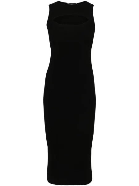 Maksi sukienka maxi Alexander Mcqueen garniturowa prążkowana czarna