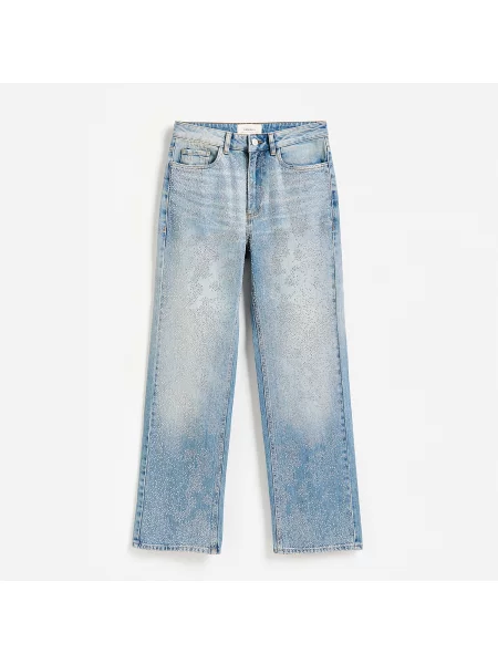 Reserved LADIES` JEANS TROUSERS modrá