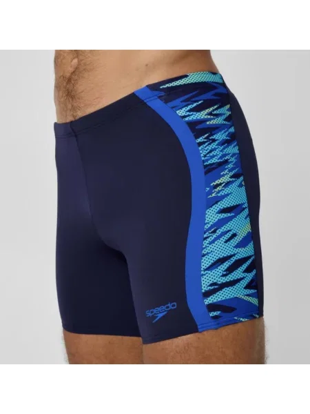 Spodenki kąpielowe Speedo Hyperboom Splice Navy Mid jammers niebieskie