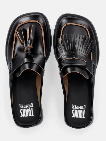 Usnjeni natikači Camper TWS črna