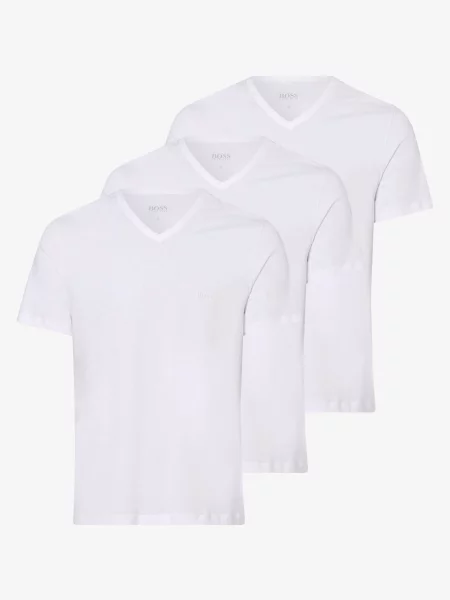 BOSS T-shirty pakowane po 3 szt. Mężczyźni Dżersej S biały
