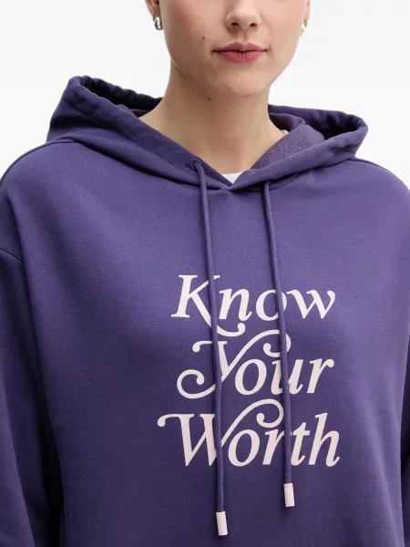 Hanorac cu glugă Benetton cu imagine violet