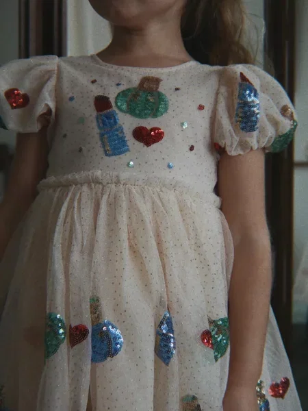 Konges Sløjd haljina YVONNE PUFF DRESS bež