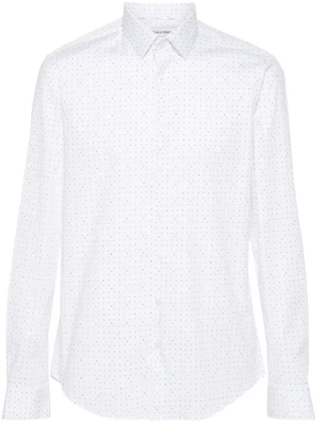 Košile Calvin Klein s potiskem bílá