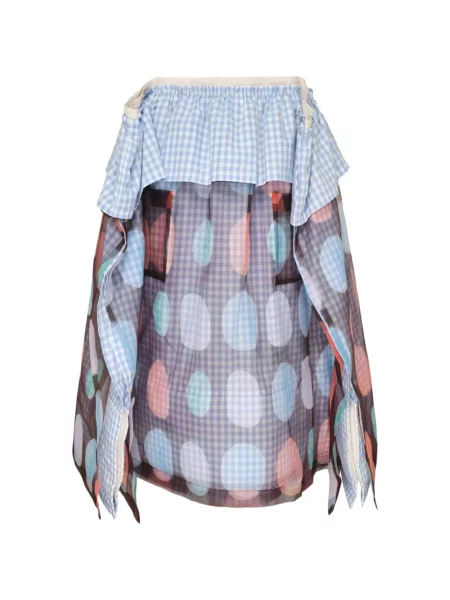 Fustă Comme Des Garçons Tao cu buline albastru