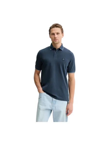 Marc O'polo Koszulka Polo Z Pikowanym Wzorem blau niebieska