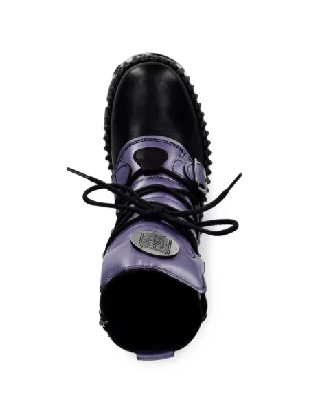 Botine New Rock cu platformă negru