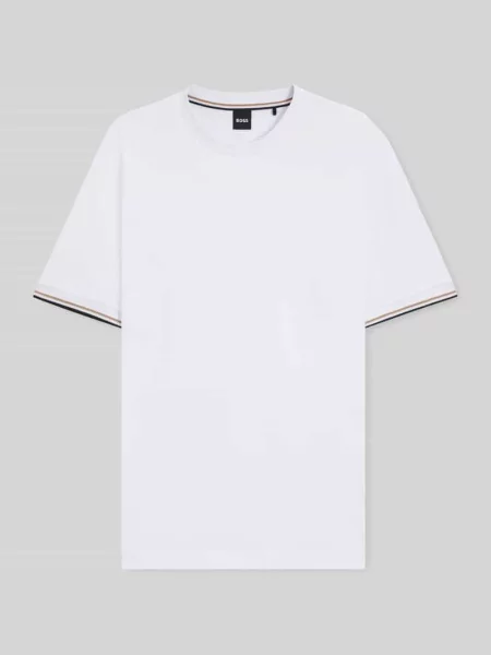 BOSS t-shirt gładki biały