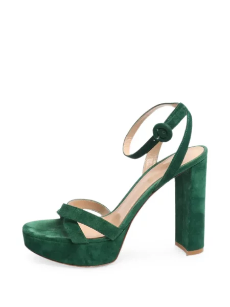 Sandale Gianvito Rossi din piele de căprioară cu platformă verde