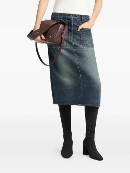 Fustă din denim Courreges albastru