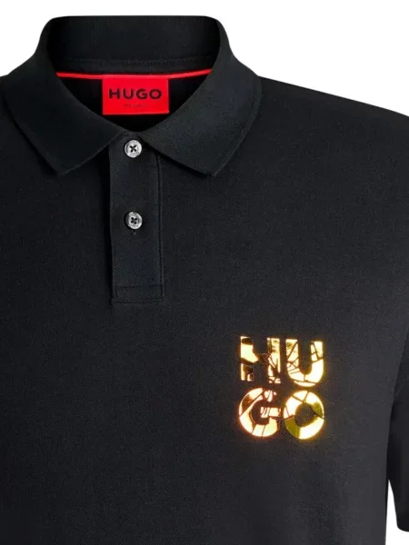 Polo Hugo cu imagine negru