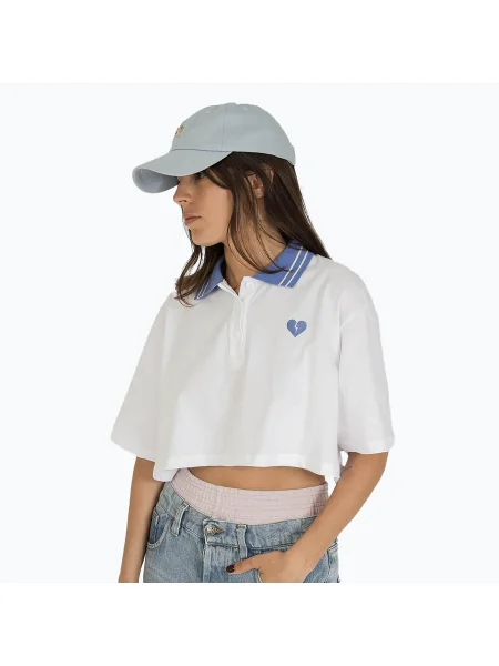 Koszulka polo Kaotiko Broken Heart white białe