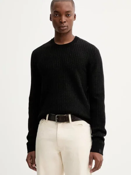Volnen pulover Rag & Bone črna