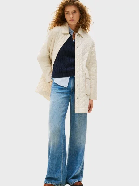Утеплена куртка Tommy Hilfiger бежева