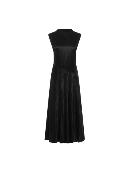 Długa sukienka maxi Jil Sander garniturowa czarna