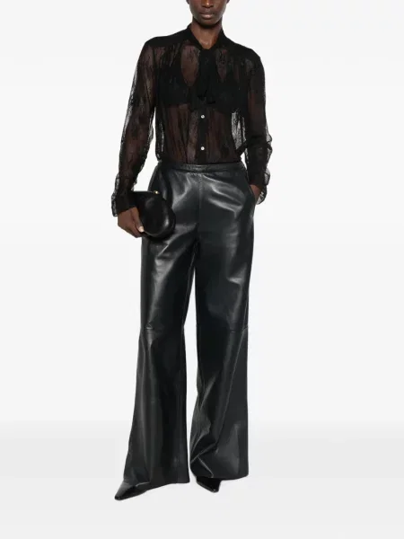 Pantaloni Forte_forte din piele negru