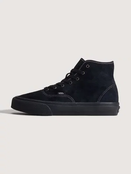 Vans Authentic Hi teniși înalți pentru bărbați din piele întoarsă negru
