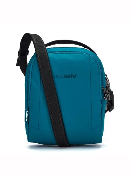 Переработанный сумка кросс-боди Pacsafe синяя
