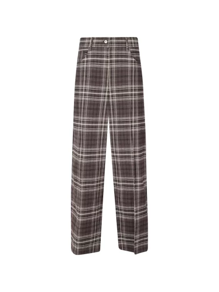 Pantaloni Alysi în carouri cu imagine maro