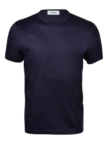 Tricou Gran Sasso cu decolteu rotund albastru