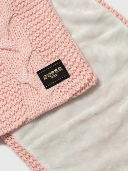 Šal s primesjo volne Superdry roza