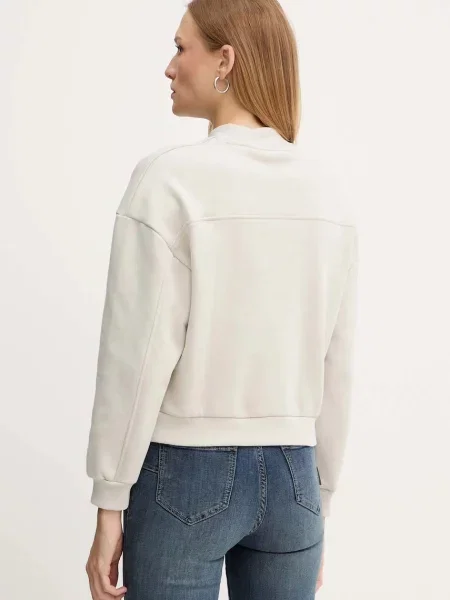 Mikina Armani Exchange s potiskem béžová