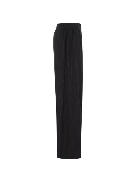 Pantaloni Brunello Cucinelli cu paiete albastru