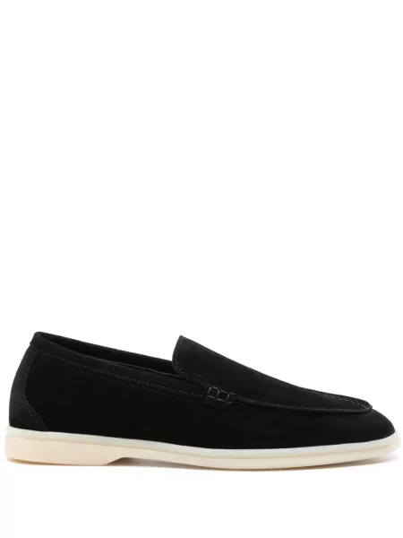 Pantofi loafer Scarosso din piele de căprioară negru