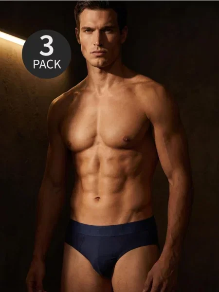 Sinsay slipy 3 pack granatowy