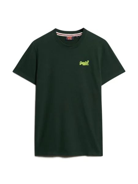 Superdry Tricou Essential galben închis / gri închis verde