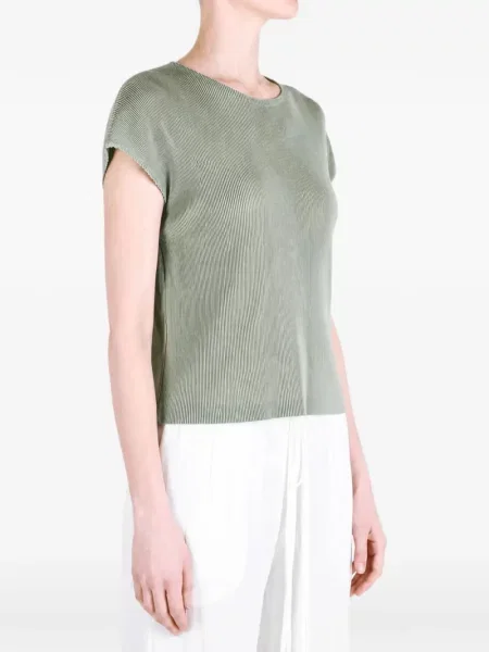 Tricou Pleats Please Issey Miyake verde