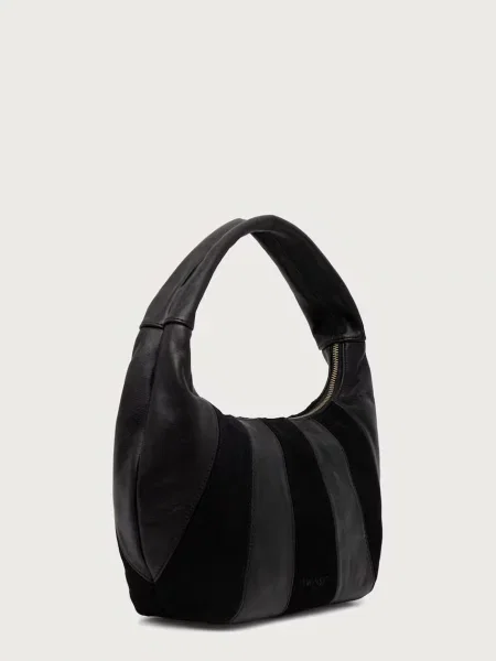 Geanta hobo Twinset din piele negru